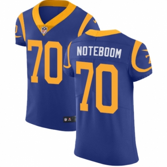 Men's Nike Los Angeles Rams #70 Joseph Noteboom Royal Blue Alternate Vapor Untouchable Elite Player NFL Jersey - Ujersey
