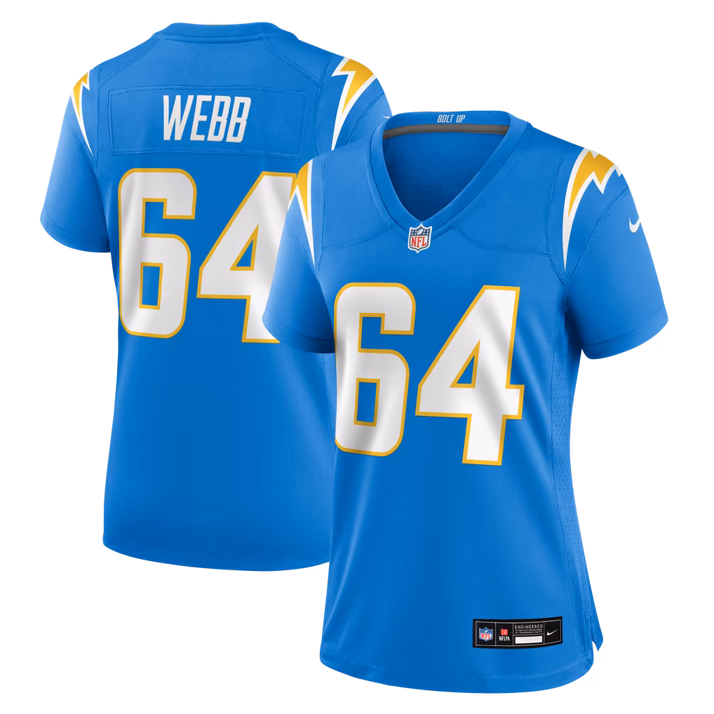 Women's Los Angeles Chargers Terry Webb Nike Powder Blue Team Game Jersey