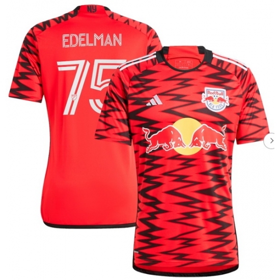 Men's New York Red Bulls Daniel Edelman adidas Red 2024 Legacy Replica Player Jersey - Ujersey