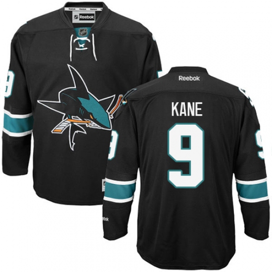 Men's Reebok San Jose Sharks #9 Evander Kane Authentic Black Third NHL Jersey - Ujersey