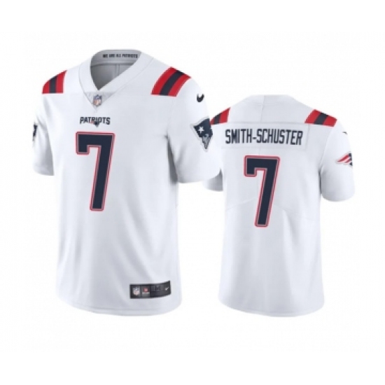 Men's New England Patriots #7 JuJu Smith-Schuster White Vapor Untouchable Stitched Football Jersey - Ujersey