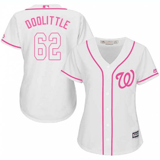 Women's Majestic Washington Nationals #62 Sean Doolittle Authentic White Fashion Cool Base MLB Jersey - Ujersey