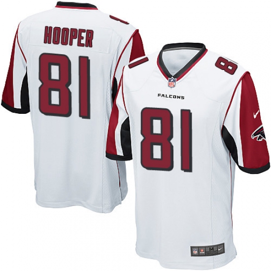 Men's Nike Atlanta Falcons #81 Austin Hooper Game White NFL Jersey - Ujersey