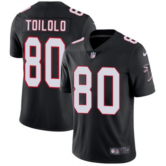 Youth Nike Atlanta Falcons #80 Levine Toilolo Black Alternate Vapor Untouchable Limited Player NFL Jersey - Ujersey