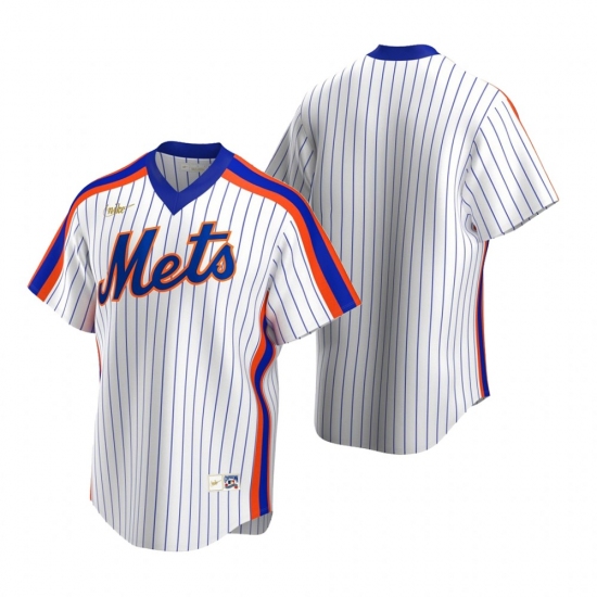 Men's Nike New York Mets Blank White Cooperstown Collection Home Stitched Baseball Jersey - Ujersey