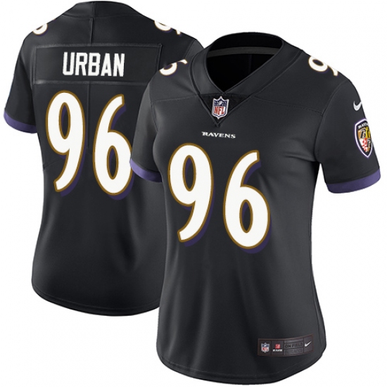 Women's Nike Baltimore Ravens #96 Brent Urban Black Alternate Vapor Untouchable Limited Player NFL Jersey - Ujersey