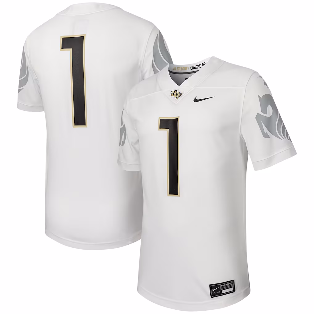 Men's Nike #1 White UCF Knights Untouchable Replica Football Jersey