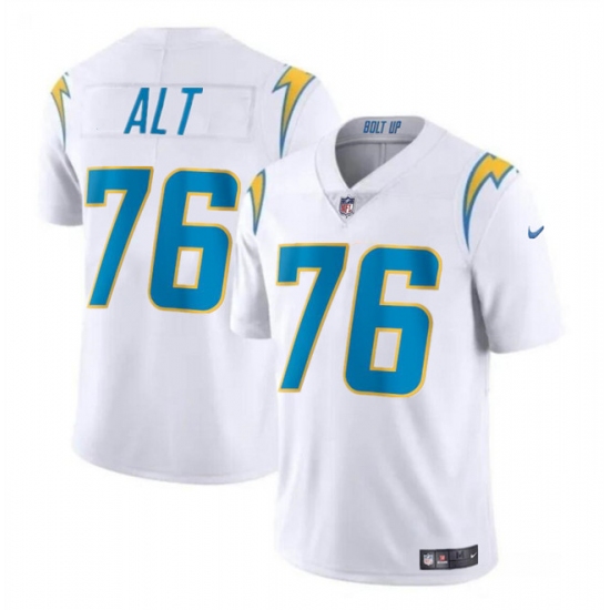 Youth Los Angeles Chargers #76 Joe Alt White 2024 Draft Vapor Limited Football Stitched Jersey - Ujersey