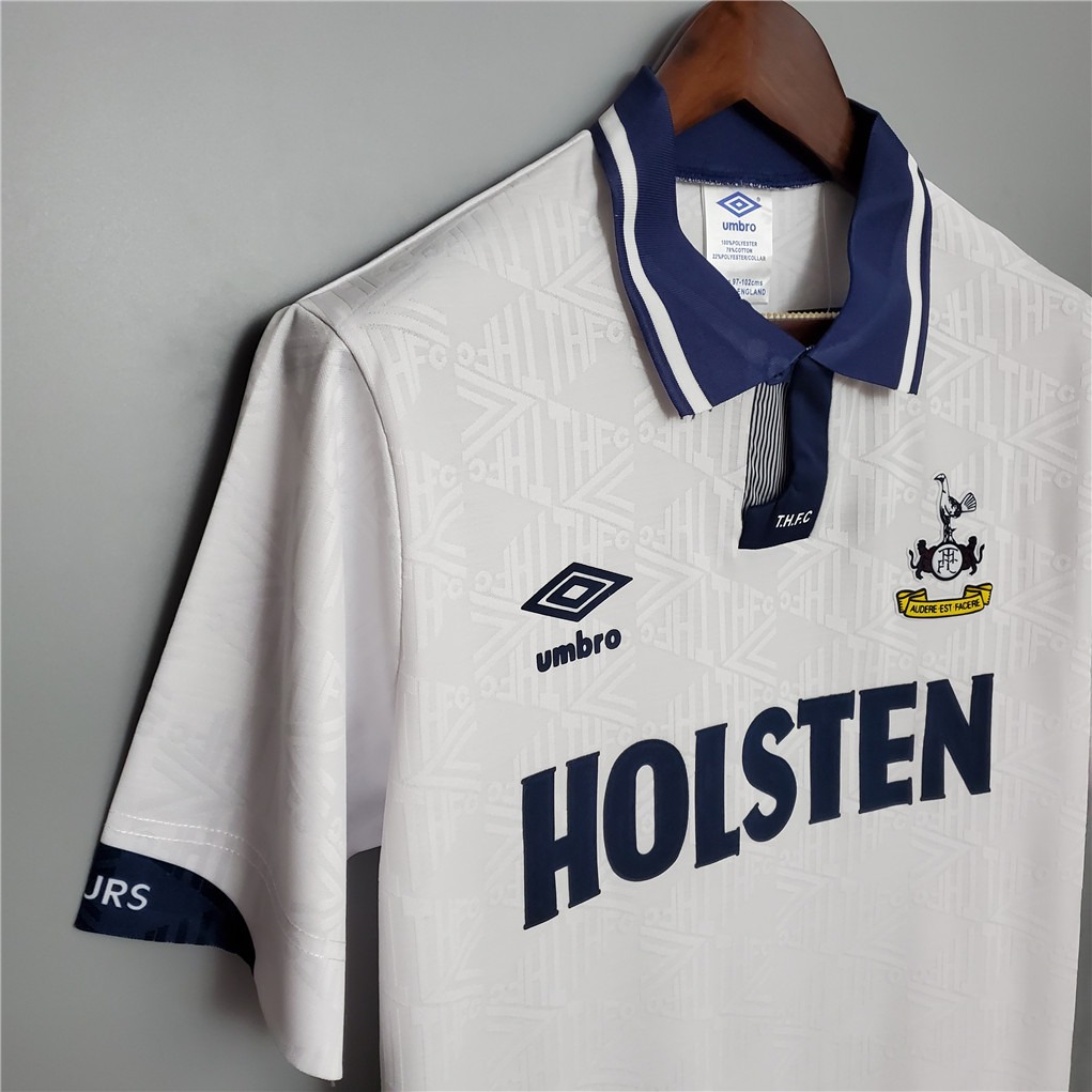 Tottenham Hotspur Retro Football Jersey Home Custom Shirt 1991/93 - ujerseystore