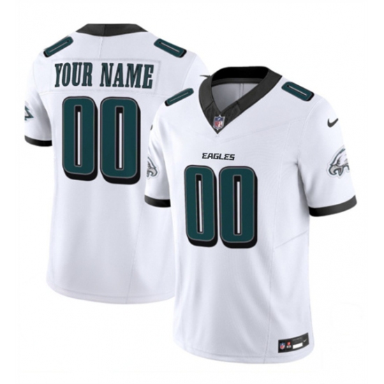 Men's Philadelphia Eagles Active Player Custom White 2024 New F.U.S.E. Vapor Untouchable Limited Football Stitched Jersey - Ujersey