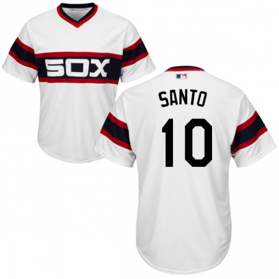Youth Majestic Chicago White Sox #10 Ron Santo Authentic White 2013 Alternate Home Cool Base MLB Jersey - Ujersey