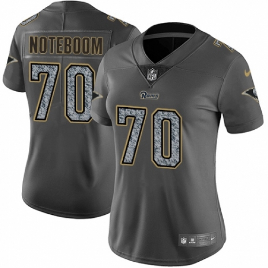 Women's Nike Los Angeles Rams #70 Joseph Noteboom Gray Static Vapor Untouchable Limited NFL Jersey