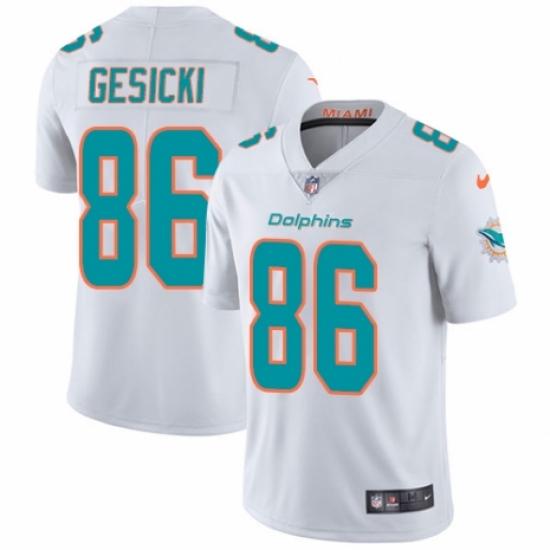 Youth Nike Miami Dolphins #86 Mike Gesicki White Vapor Untouchable Limited Player NFL Jersey - Ujersey