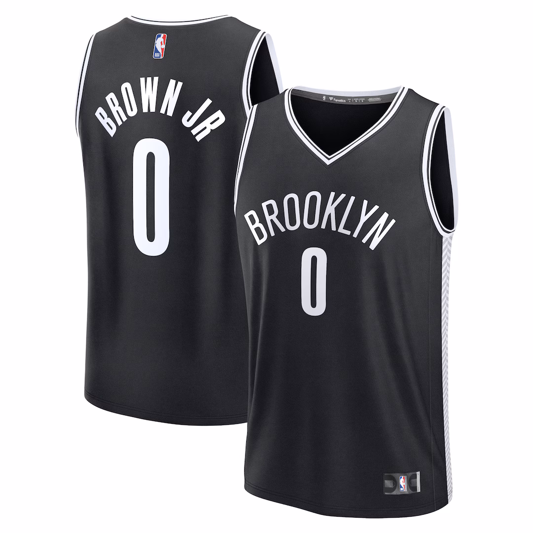 Men's Brooklyn Nets Mikel Brown Jr. Fanatics Black 2026 NBA Draft First Round Pick Fast Break Jersey - Icon Edition - Ujersey