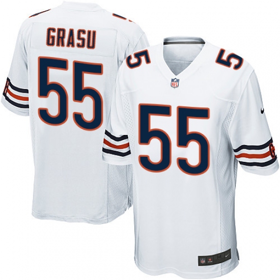 Men's Nike Chicago Bears #55 Hroniss Grasu Game White NFL Jersey - Ujersey