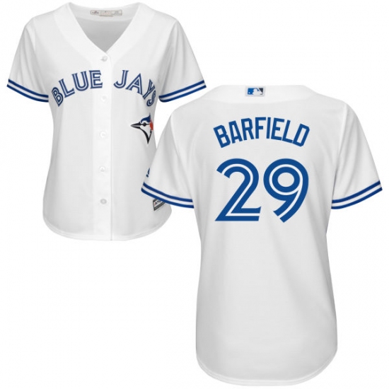 Women's Majestic Toronto Blue Jays #29 Jesse Barfield Authentic White Home MLB Jersey - Ujersey