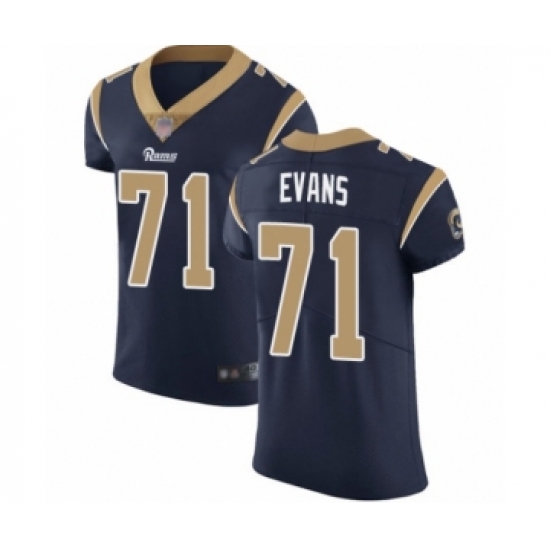 Men's Los Angeles Rams #71 Bobby Evans Navy Blue Team Color Vapor Untouchable Elite Player Football Jersey - Ujersey
