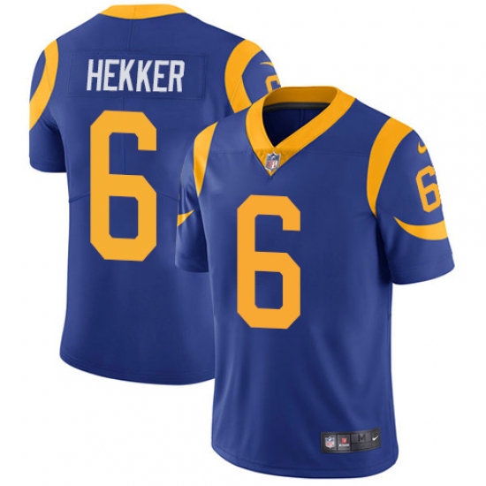 Youth Nike Los Angeles Rams #6 Johnny Hekker Royal Blue Alternate Vapor Untouchable Limited Player NFL Jersey - Ujersey