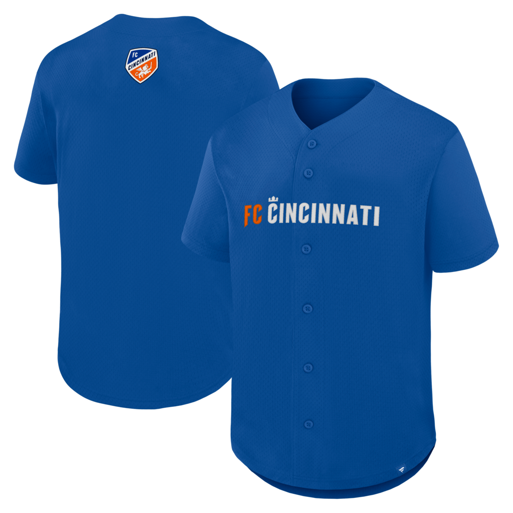 Men's FC Cincinnati Fanatics Blue Maximum Intensity Button-Up Jersey - Ujersey