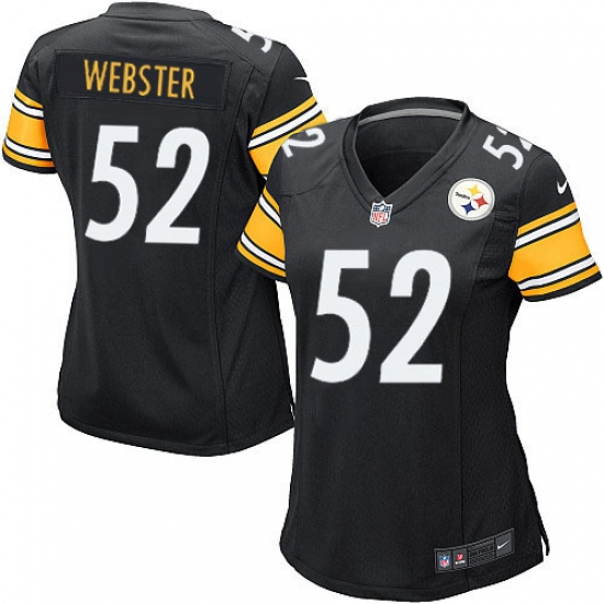 Women's Nike Pittsburgh Steelers #52 Mike Webster Game Black Team Color NFL Jersey - Ujersey