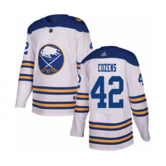 Men's Buffalo Sabres #42 Dylan Cozens Authentic White 2018 Winter Classic Hockey Jersey - Ujersey