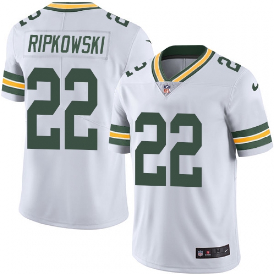 Men's Nike Green Bay Packers #22 Aaron Ripkowski White Vapor Untouchable Limited Player NFL Jersey - Ujersey