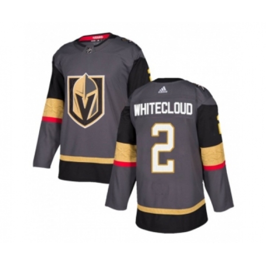 Men's Vegas Golden Knights #2 Zach Whitecloud Gray Stitched Jersey - Ujersey