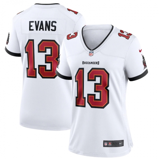 Women's Tampa Bay Buccaneers #13 Mike Evans Nike White Game Player Jersey.webp - Ujersey
