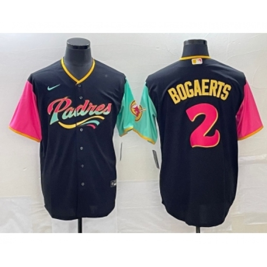 Men's San Diego Padres #2 Xander Bogaerts 2022 Black City Connect Cool Base Stitched Jersey - Ujersey