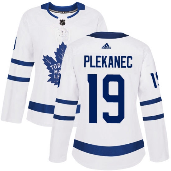 Women's Adidas Toronto Maple Leafs #19 Tomas Plekanec Authentic White Away NHL Jersey - Ujersey
