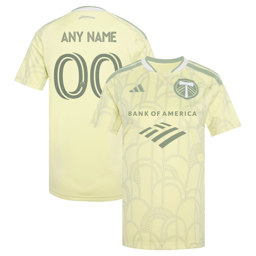 Women's Portland Timbers adidas Yellow 2026 Civic Stadium Kit Replica Custom Jersey - Ujersey