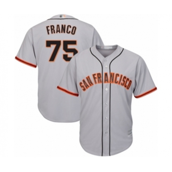 Youth San Francisco Giants #75 Enderson Franco Authentic Grey Road Cool Base Baseball Player Jersey - Ujersey