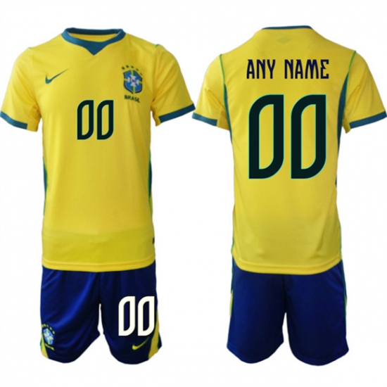Men's Brazil national football team Custom Yellow Home 2026 Soccer Jersey Suit - Ujersey