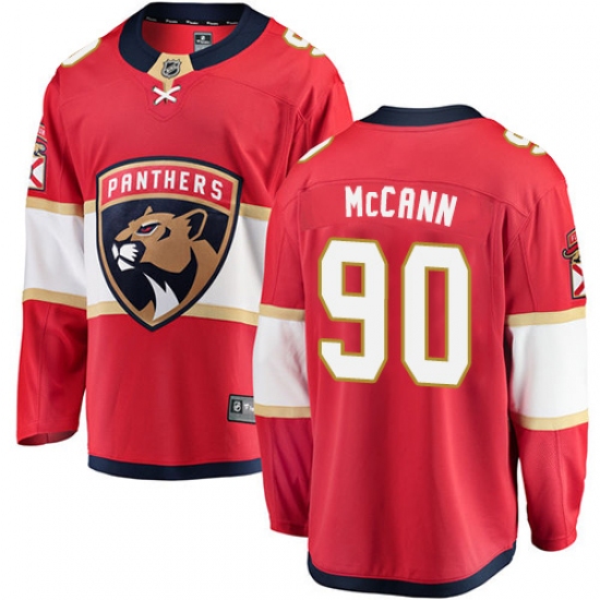 Youth Florida Panthers #90 Jared McCann Fanatics Branded Red Home Breakaway NHL Jersey - Ujersey