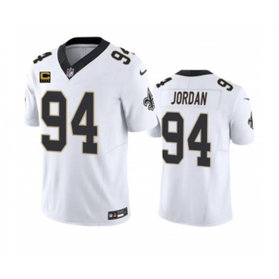 Men's Nike New Orleans Saints #94 Cameron Jordan White 2023 F.U.S.E. 4-Star C Vapor Untouchable Limited Football Stitched Jersey - Ujersey