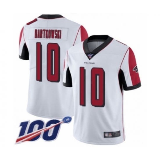 Men's Atlanta Falcons #10 Steve Bartkowski White Vapor Untouchable Limited Player 100th Season Football Jersey - Ujersey
