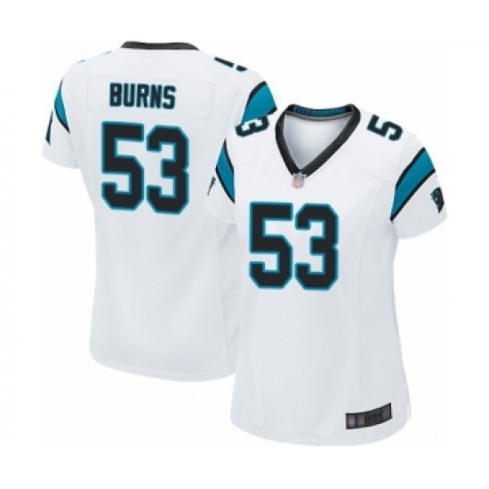 Women's Carolina Panthers #53 Brian Burns Game White Football Jersey - Ujersey