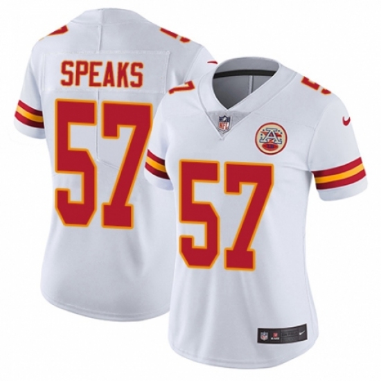 Women's Nike Kansas City Chiefs #57 Breeland Speaks White Vapor Untouchable Elite Player NFL Jersey - Ujersey
