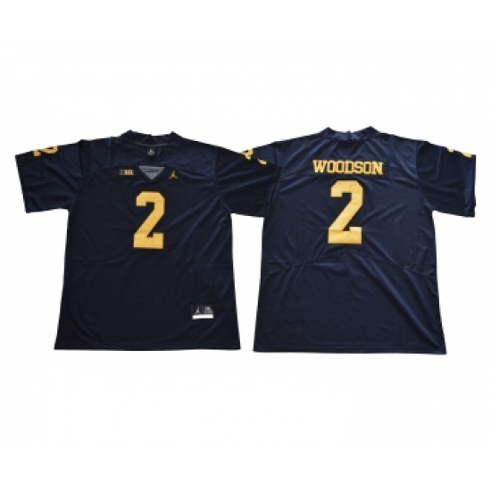 Michigan Wolverines 2 Charles Woodson Navy College Football Jersey