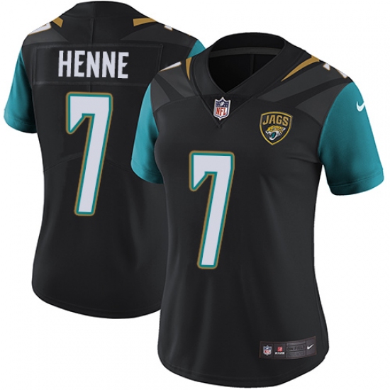 Women's Nike Jacksonville Jaguars #7 Chad Henne Black Alternate Vapor Untouchable Limited Player NFL Jersey - Ujersey