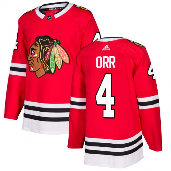 Men's Adidas Chicago Blackhawks #4 Bobby Orr Premier Red Home NHL Jersey - Ujersey