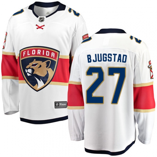 Youth Florida Panthers #27 Nick Bjugstad Fanatics Branded White Away Breakaway NHL Jersey - Ujersey