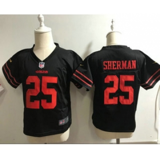 Toddler San Francisco 49ers #25 Richard Sherman Black Alternate Stitched NFL Nike Game Jersey - Ujersey