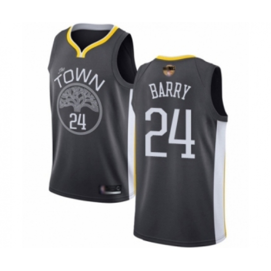 Women's Golden State Warriors #24 Rick Barry Swingman Black 2019 Basketball Finals Bound Basketball Jersey - Statement Edition - Ujersey