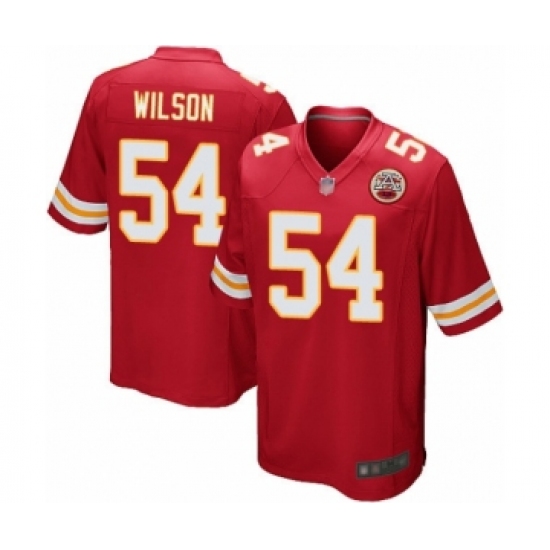 Men's Kansas City Chiefs #54 Damien Wilson Game Red Team Color Football Jersey - Ujersey