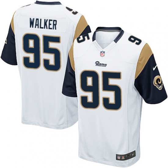Men's Nike Los Angeles Rams #95 Tyrunn Walker Game White NFL Jersey - Ujersey