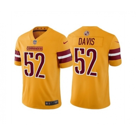 Men's Washington Commanders #52 Jamin Davis Gold Vapor Untouchable Stitched Football Jersey - Ujersey