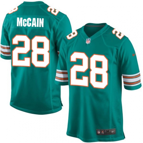 Men's Nike Miami Dolphins #28 Bobby McCain Game Aqua Green Alternate NFL Jersey - Ujersey