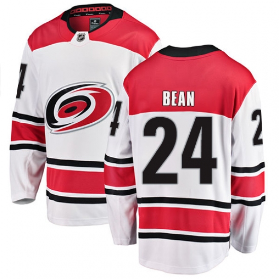 Men's Carolina Hurricanes #24 Jake Bean Fanatics Branded White Away Breakaway NHL Jersey - Ujersey