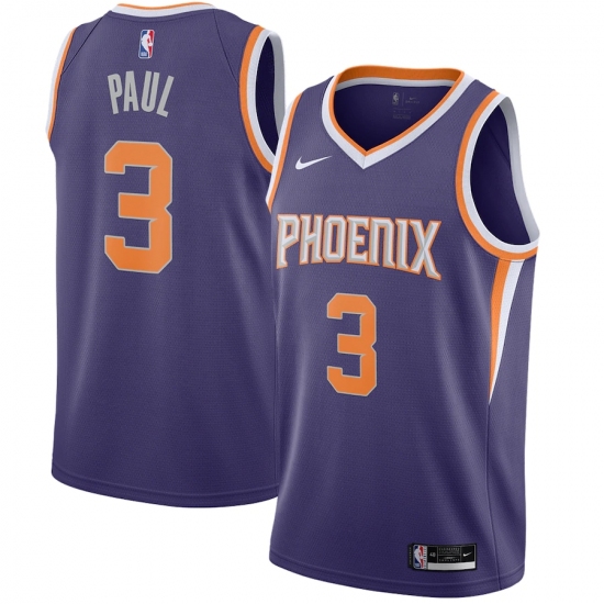 Men's Phoenix Suns #3 Chris Paul Nike Purple 2020-21 Swingman Jersey - Ujersey